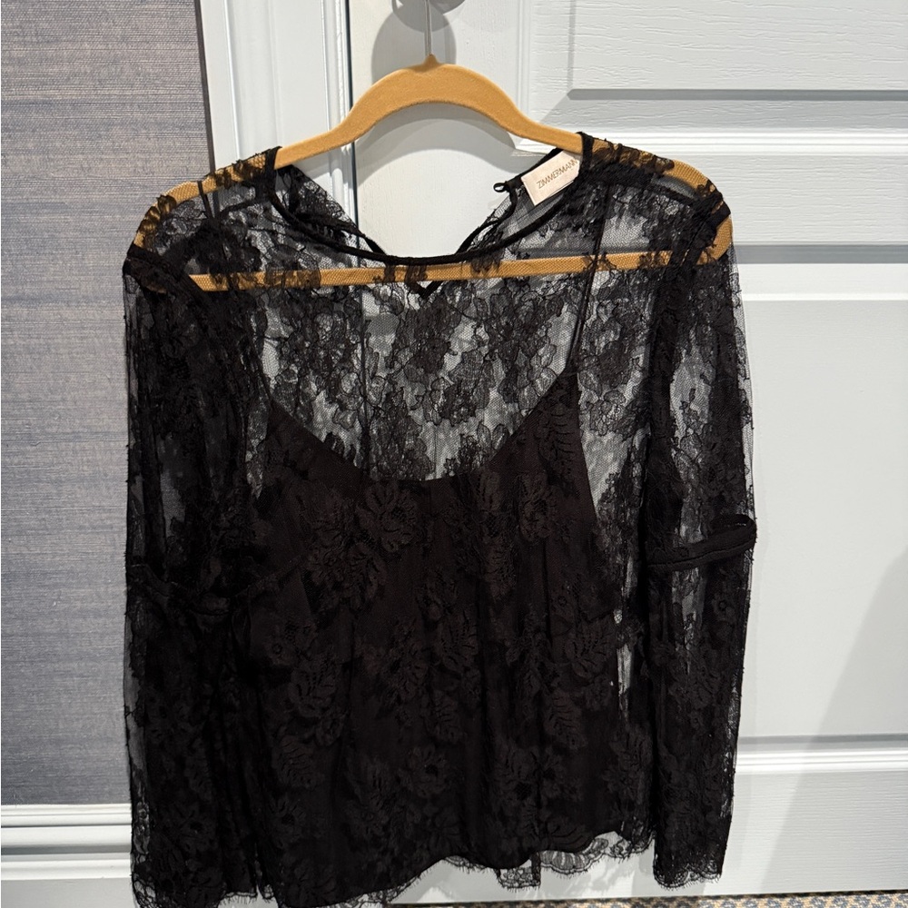 Zimmerman Black Lace Blouse